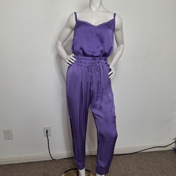 Adore Me NEW Chalk Violet Bethany Coquette Top & Pants Pajamas 2 Piece Set Sz. L - Picture 4 of 16